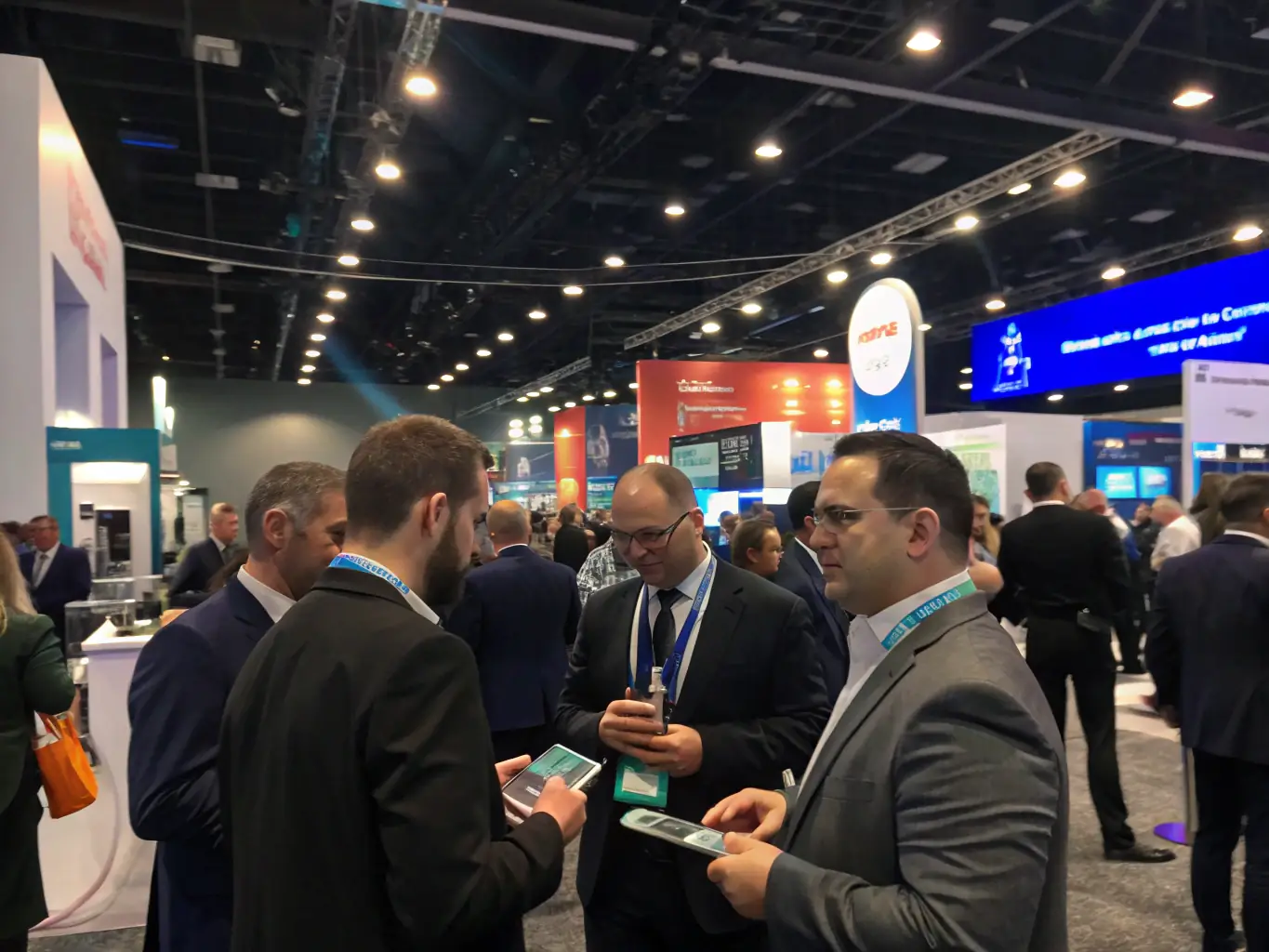 A photograph capturing a networking event at a Streamspace.fun conference, with attendees connecting and exchanging ideas in a relaxed and engaging environment.